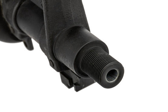 The LMT 5.56 M4 barrel is threaded 1/2x28 and features a chrome lined bore